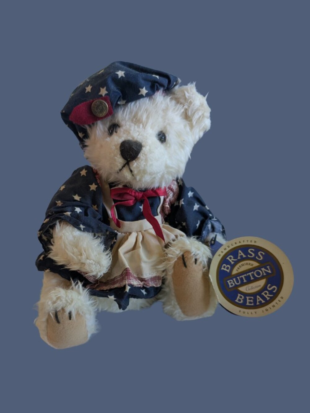 BOGO Vintage 1996 Brass Button Bears “Opal the Bear of Love" Pickford Bears Ltd.